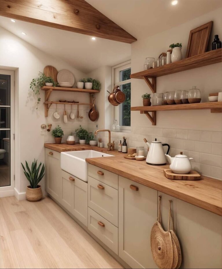 Kitchen Ideas with Natural Wooden Touches